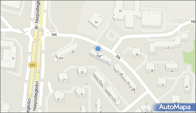 Białystok, Armii Krajowej, 23A, mapa Białegostoku