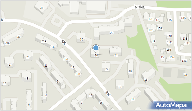 Białystok, Armii Krajowej, 26, mapa Białegostoku