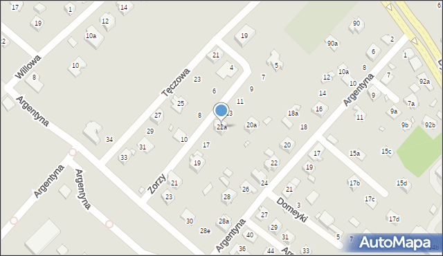 Bielsko-Biała, Argentyna, 22a, mapa Bielsko-Białej