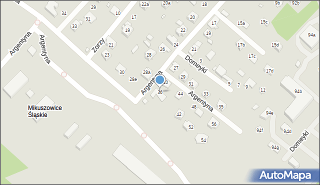Bielsko-Biała, Argentyna, 36, mapa Bielsko-Białej