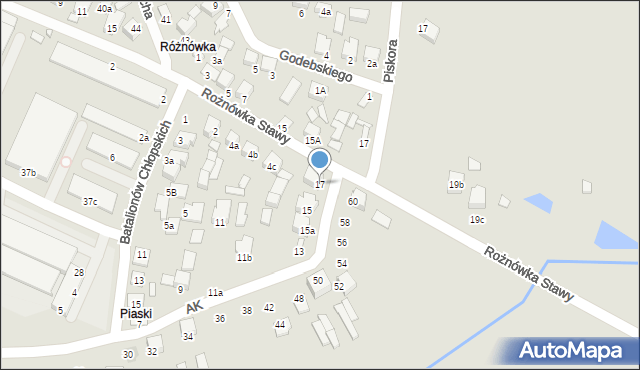 Biłgoraj, Armii Krajowej, 17, mapa Biłgoraj