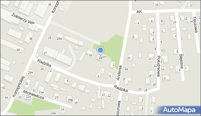 Biłgoraj, Armii Krajowej, 1a, mapa Biłgoraj