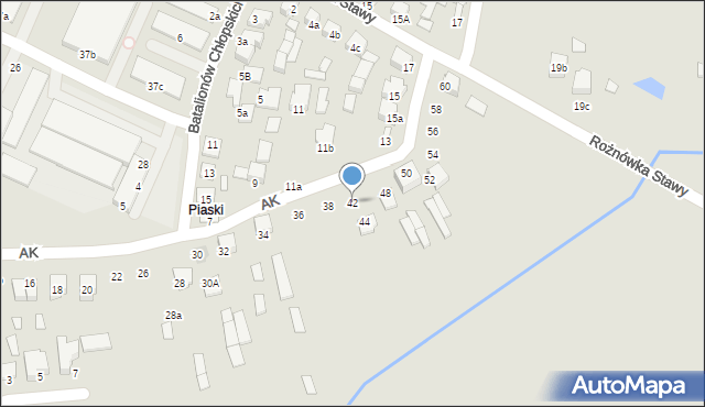 Biłgoraj, Armii Krajowej, 42, mapa Biłgoraj