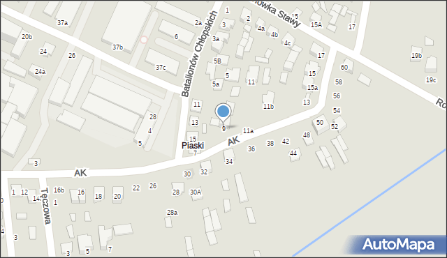 Biłgoraj, Armii Krajowej, 9, mapa Biłgoraj