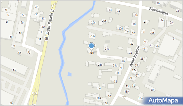 Biłgoraj, Armii Kraków, 24b, mapa Biłgoraj