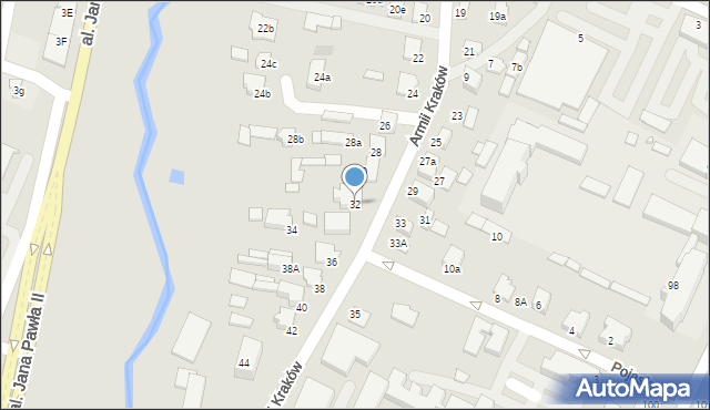 Biłgoraj, Armii Kraków, 32, mapa Biłgoraj