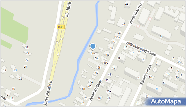 Biłgoraj, Armii Kraków, 56a, mapa Biłgoraj