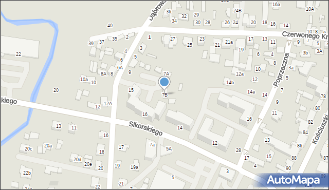 Biłgoraj, Armii Kraków, 7B, mapa Biłgoraj