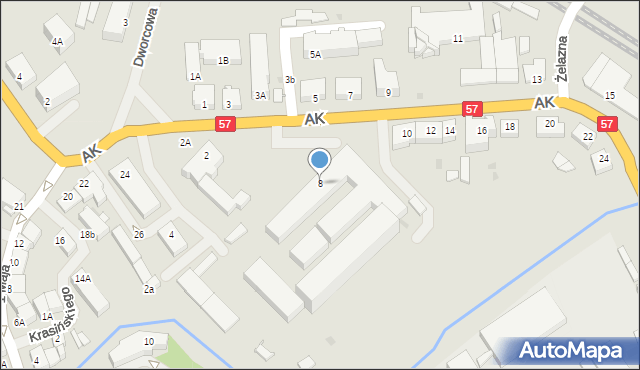 Biskupiec, Armii Krajowej, 8, mapa Biskupiec