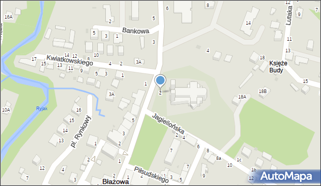 Błażowa, Armii Krajowej, 2, mapa Błażowa