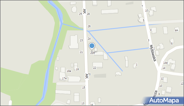 Błażowa, Armii Krajowej, 22A, mapa Błażowa