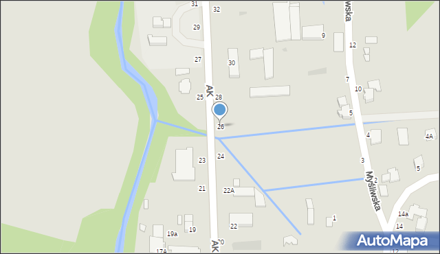 Błażowa, Armii Krajowej, 26, mapa Błażowa