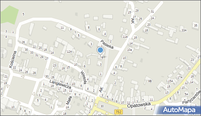 Bodzentyn, Armii Krajowej, 9, mapa Bodzentyn