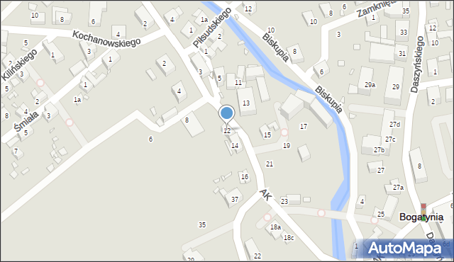 Bogatynia, Armii Krajowej, 12, mapa Bogatynia