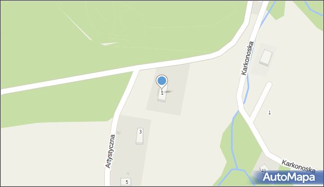 Borowice, Artystyczna, 1, mapa Borowice