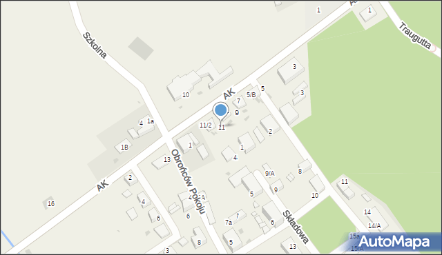 Boruszowice, Armii Krajowej, 11, mapa Boruszowice