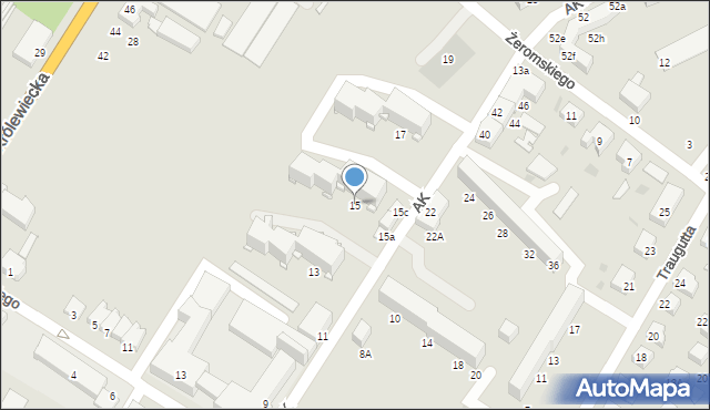 Braniewo, Armii Krajowej, 15, mapa Braniewo