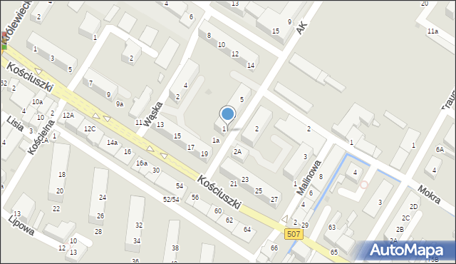 Braniewo, Armii Krajowej, 2/7, mapa Braniewo