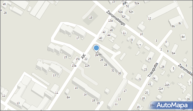 Braniewo, Armii Krajowej, 24, mapa Braniewo