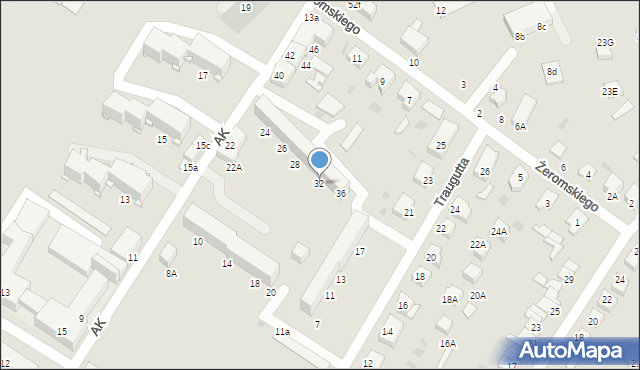 Braniewo, Armii Krajowej, 32, mapa Braniewo