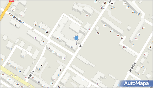 Braniewo, Armii Krajowej, 9, mapa Braniewo