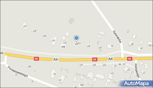 Brańsk, Armii Krajowej, 120, mapa Brańsk