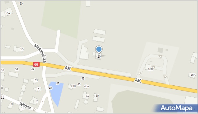 Brańsk, Armii Krajowej, 20, mapa Brańsk