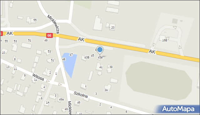 Brańsk, Armii Krajowej, 43a, mapa Brańsk