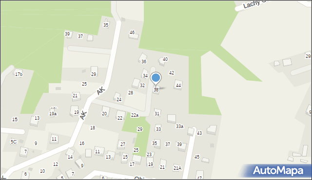 Brenna, Armii Krajowej, 38, mapa Brenna