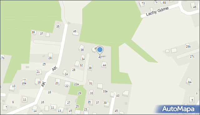 Brenna, Armii Krajowej, 42, mapa Brenna