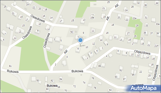 Brenna, Armii Krajowej, 6a, mapa Brenna