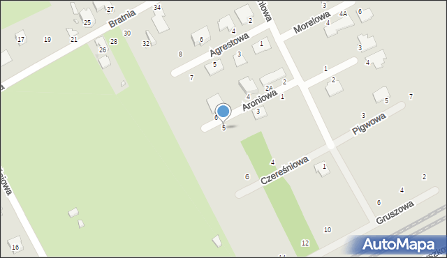 Brwinów, Aroniowa, 5, mapa Brwinów