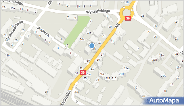 Brzeg, Armii Krajowej, 28, mapa Brzeg