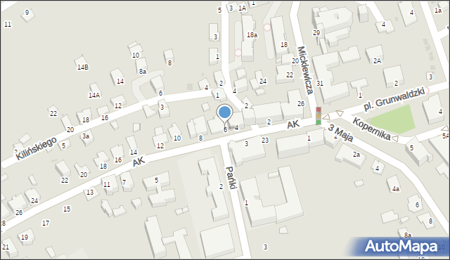 Brzozów, Armii Krajowej, 6, mapa Brzozów