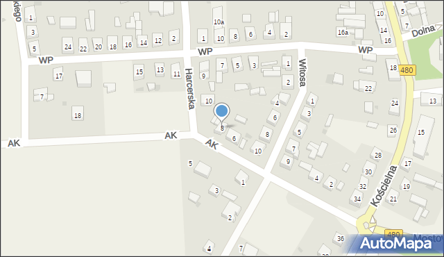 Burzenin, Armii Krajowej, 8, mapa Burzenin