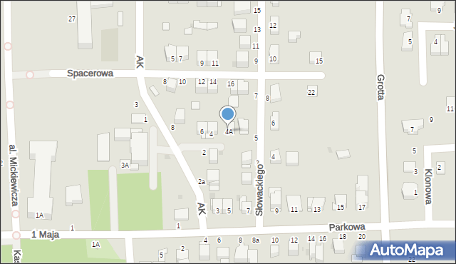 Busko-Zdrój, Armii Krajowej, 4A, mapa Busko-Zdrój