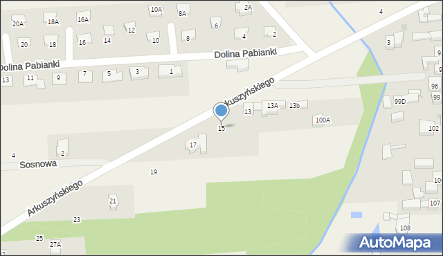 Bychlew, Arkuszyńskiego Aleksandra, gen., 15, mapa Bychlew