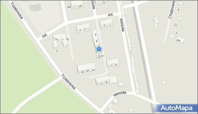 Chocianów, Armii Krajowej, 12, mapa Chocianów