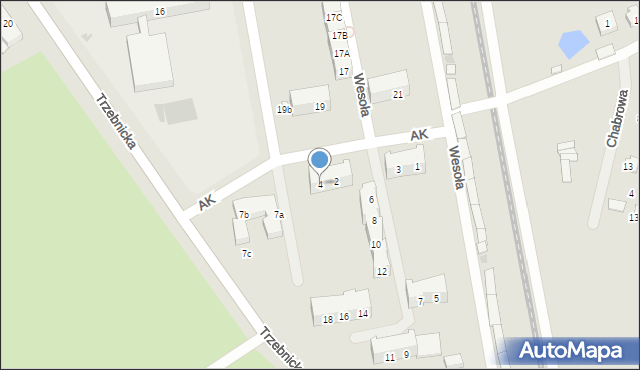 Chocianów, Armii Krajowej, 4, mapa Chocianów