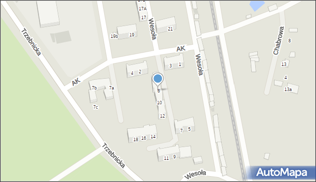 Chocianów, Armii Krajowej, 8, mapa Chocianów