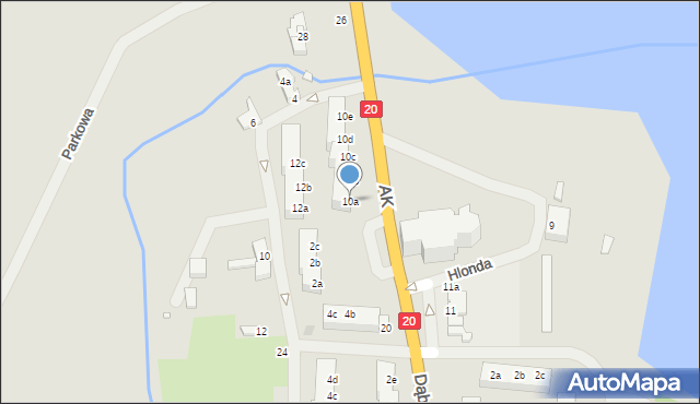 Chociwel, Armii Krajowej, 10a, mapa Chociwel