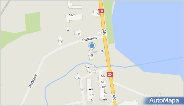 Chociwel, Armii Krajowej, 28a, mapa Chociwel