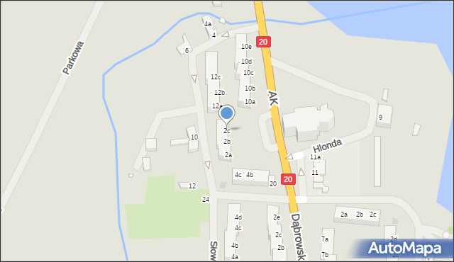 Chociwel, Armii Krajowej, 2c, mapa Chociwel