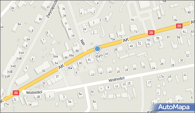 Chociwel, Armii Krajowej, 41a, mapa Chociwel