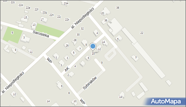 Choroszcz, Armii Krajowej, 10, mapa Choroszcz