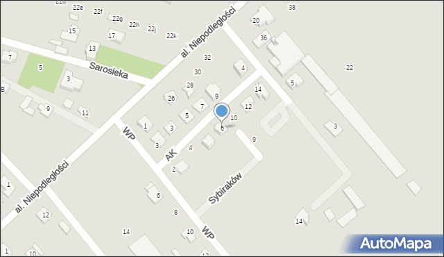 Choroszcz, Armii Krajowej, 6, mapa Choroszcz