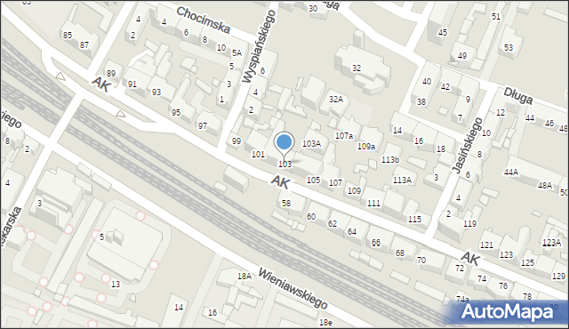 Chorzów, Armii Krajowej, 103, mapa Chorzów
