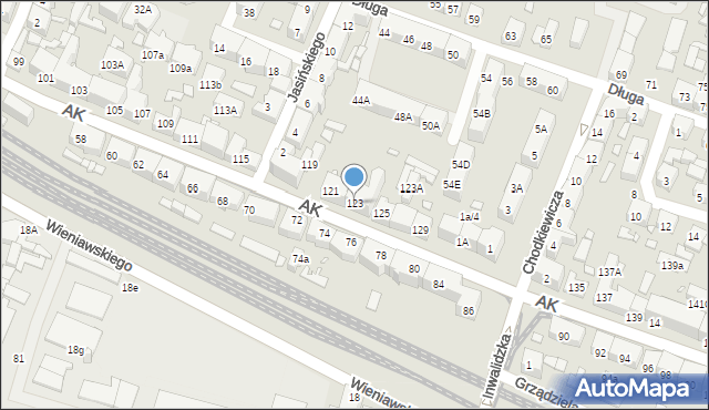 Chorzów, Armii Krajowej, 123, mapa Chorzów