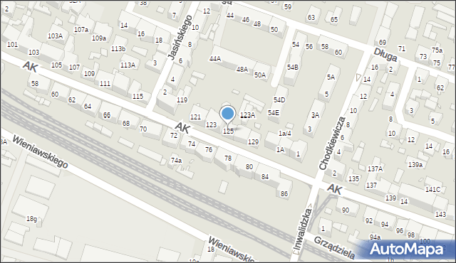 Chorzów, Armii Krajowej, 125, mapa Chorzów