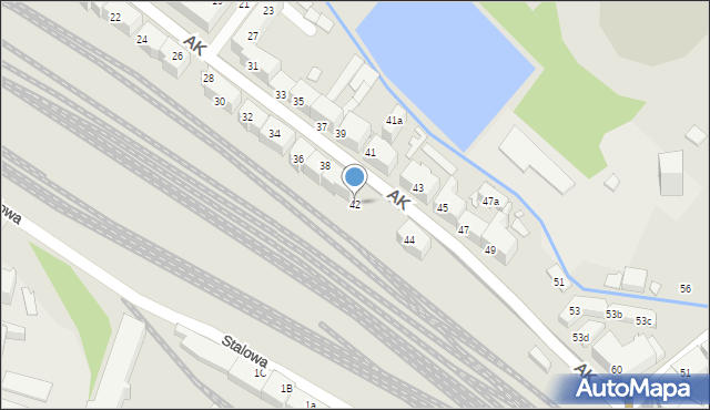 Chorzów, Armii Krajowej, 42, mapa Chorzów